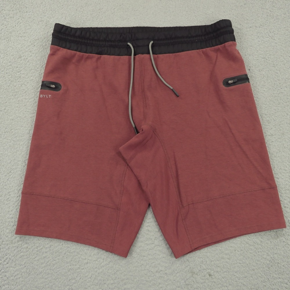 BYLT Premium Jogger Shorts Mens XXL Burgundy Training Sweat Performance P092